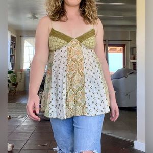 ✨VINTAGE✨ no boundaries Y2K Spaghetti Strap Babydoll Top